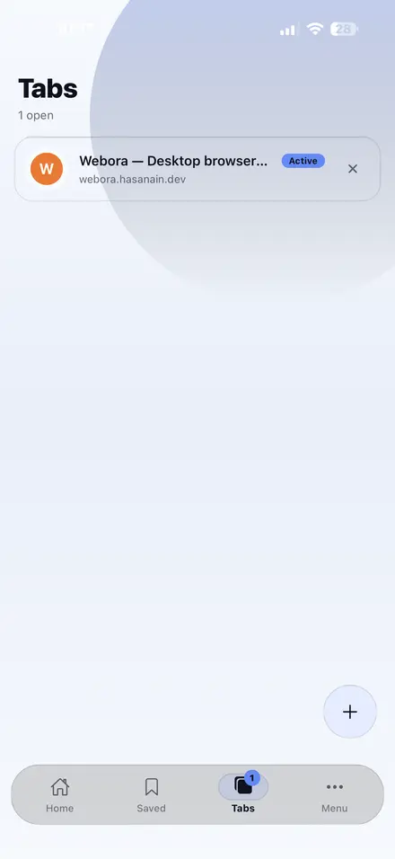 Webora settings and privacy controls
